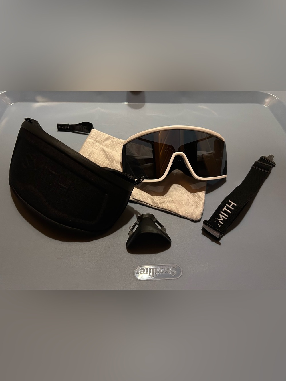 Smith Pursuit ChromaPop Sunglasses - White with Dark Smoke Lenses
